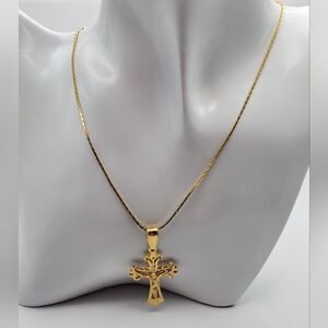 Crucifix cross necklace religious gift idea‎ jewelry N1936